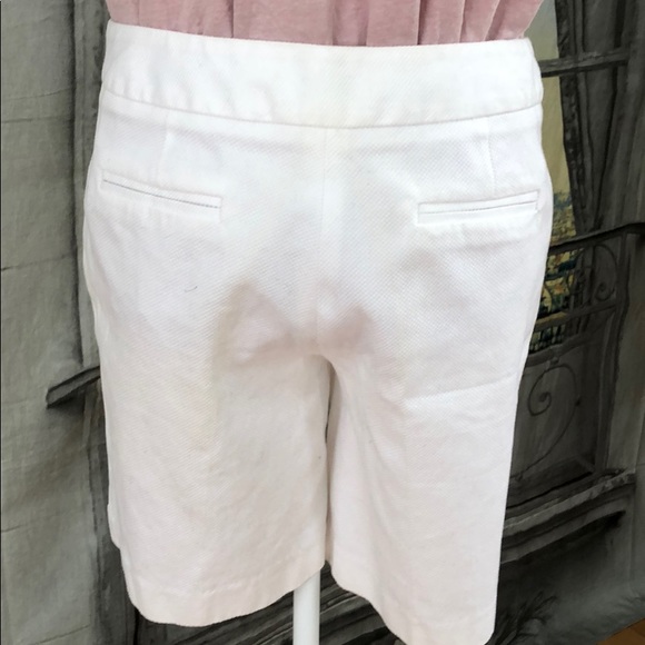 Susan Bristol White Pique Shorts 8” Inseam Size 10 - Picture 5 of 8